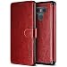 Produktbild LG G6 Handy Schutz-Hülle Dandy Layered Weinrot / Schwarz Premium PU-Ledertasche | Smartphone Tasche | Cover mit Kartenfach | VRS Design Rundum-Schutz Case | Klappbar-Etui Wallet