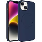 iPhone 13/14 ile uyumlu Kılıf - Magsafe ile uyumlu Wireless Şarj &Ouml;zellikli, Lacivert Silikon Kapak - Zore Plas - Darbeye Daya