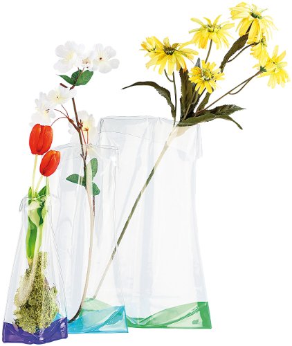 infactory Faltbare Kunststoff-Vasen „“ Color Tube““ 7er-Set – Faltbar, formbar unzerbrechlich – paßt einfach immer! - 3