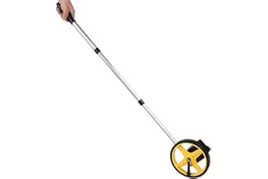 CRYFOKT Solidne i Trwałe Koło Dystansowe z Uchwytem Teleskopowym, Przenośne Koło Pomiarowe, Geodeci dla Pracowników Budowlanych (małe koło)