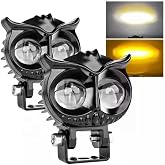 1 ADET BAYKUŞ LED SİS FARI &Ccedil;AKARLI &Ccedil;İFT RENK SARI-BEYAZ MOTO-OFFROAD-SUV-İŞ MAKİNESİ
