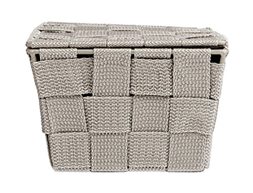 Wenko 22575100 Aufbewahrungskorb mit Badkorb mit Deckel, Polypropylen, taupe, 14 x 19 x 10 cm - 4
