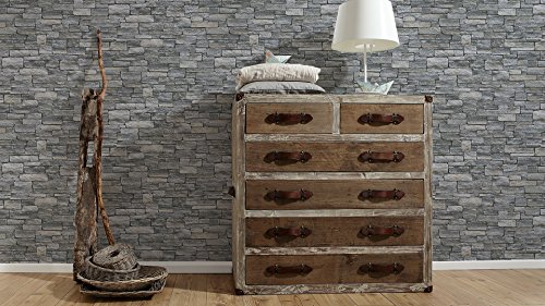 A.S. Création Tapete Dekora Natur, Mustertapete Free Style, braun, grau, schwarz, 958711 - 3