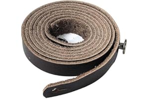 KAMTHING Binocular Shoulder Neck Replacement Strap Genuine Leather Handmade Thin Sling Belt harness Universal for Adults Hunting Bird Watching (Coffe)