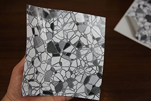 30 stück Fliesenaufkleber für Küche und Bad (Tile Style Decals 30xTP 10 – 6in- Grey Scale) | Mosaik Wandfliese Aufkleber für 15x15cm Fliesen | Fliesen-Aufkleber Folie | Deko-Fliesenfolie für Küche u. Bad (15cm – 30 stück, Graustufen) - 4