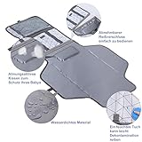 GHB Tragbare Wickelunterlage Wickeltisch für unterwegs Wickelauflage Wasserdicht und langlebig,Bestes Geschenk für Baby Quick und Easy Wickel Kit - 6