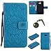 Produktbild für Smartphone Samsung Galaxy A5 2017 Hülle, Leder Tasche für Samsung Galaxy A5 2017 Flip Cover Handyhülle Bookstyle mit Magnet Kartenfächer Standfunktion (+ Staubstecker) (1)