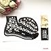 HENNA TATTOO STENCILS for FEET No. 404 - 2 Large Sheet Indian Mehndi Stencills, one for each foot , single use - suitable for Henna Tattoo Glitter Tattoo and Airbrush Tattoo S404