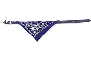 Selmai Collier de chien réglable avec bandana attaché - Accessoire tour de cou pour chiot, chaton