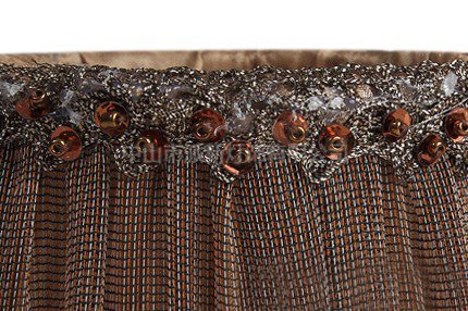 Splink 2 Pcs Lampenschirm E12/E14 Organza Stoff Stehlampe Tischlampenschirm mit Gold Trim Vintage Barockstil Stil 85*120*110mm - 6