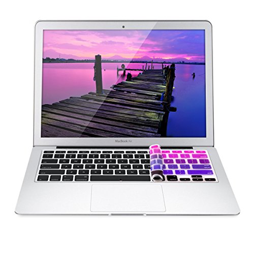 kwmobile Robuster, hauchdünner Tastaturschutz QWERTY (US) aus Silikon für Apple MacBook Air 13“/ Pro Retina 13“/ 15“ in Pink Violett – effektiver Schutz vor Verschmutzung und Abnutzung - 2