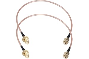 Futheda 2 SZTUK SMA żeński uchwyt do SMA męski przedłużacz anteny RG316 kabel koncentryczny 30 cm / 12 cali kompatybilny z routerem 4G LTE Brama SDR USB Dongle odbiornik