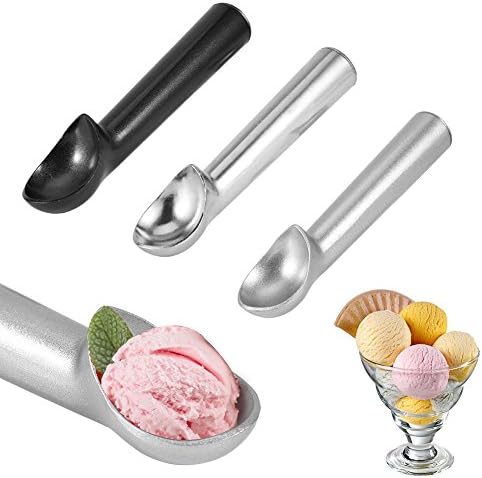 Ice Cream Tools Portable Aluminum Alloy Non-stick Anti-feeze Ice Cream Scoop Spoon For Home Kitchen Accessories (3pcs)