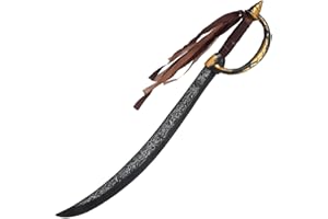 ‎BOLAND Boland 00668 - Piraten Schwert, ca. 68 cm lang, Kunststoff, Ledergriffband mit Fransen, Freibeuter, Seefahrer, Karneval, Halloween, Fasching, Mottoparty