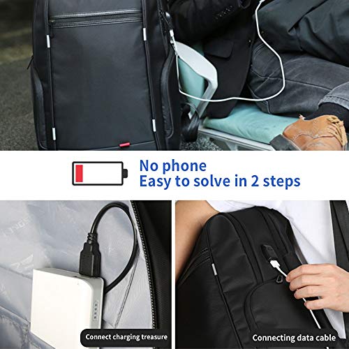 Preisvergleich Produktbild TLMYDD Rucksack USB Aufladen Diebstahlsicherung Computer Rucksack Männer und Frauen Umhängetasche Notebook 17-Zoll-Computer Tasche männlich große Kapazität Business-Tasche Aktentasche