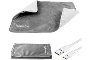 FENGQ 30 x 60 cm, velluto di cristallo, piccolo grigio, lavabile in lavatrice, coperta termica costante per calore, collo, spalle e piedi