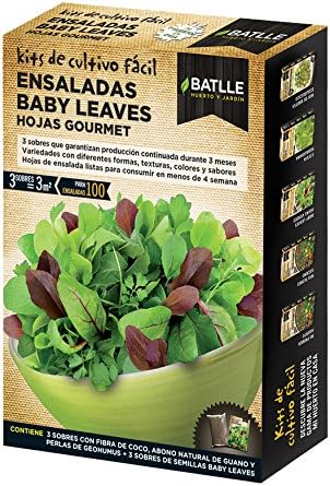 Batlle Grow Kit - Ideal for Urban Garden Salad Baby Leaves (Gourmet)