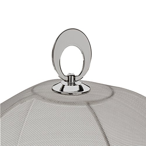 Kela 11444 Abdeckhaube mit Griff, 35 cm Durchmesser, Extra kleine Löcher, 18/10 Edelstahl, Cara, Silber - 2