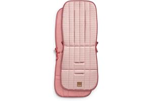 Elodie Details Universal Pram Liner Reversible, Padded and Washable Baby Pushchair Seat Liners, CosyCushion Insert for Stroller - Embroidery Anglaise Pink