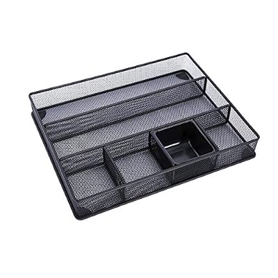DESIGNA Organisateur de fournitures de bureau en maille, organisateur de tiroir de bureau (taille: 15 "x 12" x 2.3 ")