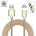 Price comparison product image ALTech 1 Pack Gold 3.3ft 2.4A High Speed Braided USB Cord Super Magnetic Charging And Data Transfer Sync Cable,LED Display Phone Adapter Apply For Android/Windows/Galaxy S7/S6/, Sony, Motorola