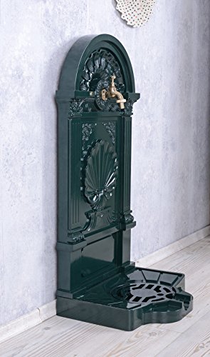 Antiker Standbrunnen, Zierbrunnen, Gartenbrunnen, Brunnen, Eisenbrunnen für den den Garten, die Terrasse oder schöne Zuhause, in Grün – Palazzo Exclusive - 3