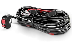 Gebildet 12V-40A Universale Motocicletta LED Faro Fendinebbia Cablaggio Kit con Interruttore