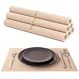 esstisch rund beige 🍽️PERFEKTES GESCHENK - Jedes dieser 4er Sets aus abwaschbaren Platzdecken wird in einem edlen Geschenk Paket geliefert. Das macht es auch zum optimalen Geschenk für viele Anlässe