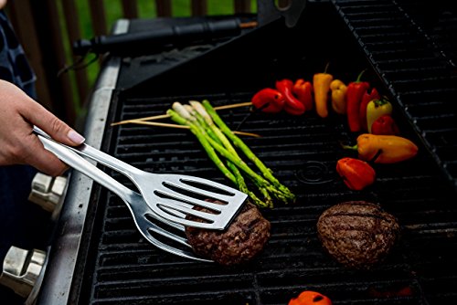 Westmark Doppel-Pfannenwender/Grillzange, Länge: 27,5 cm, Aluminium, Duetto, Silber, 21102260 - 6