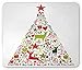 Produktbild Drempad Gaming Mauspads, Christmas Mouse Pad, New Year Theme Popular Seasonal Traditional Ornaments and Star with Tree Topper, Standard Size Rectangle Non-Slip Rubber Mousepad, Multicolor