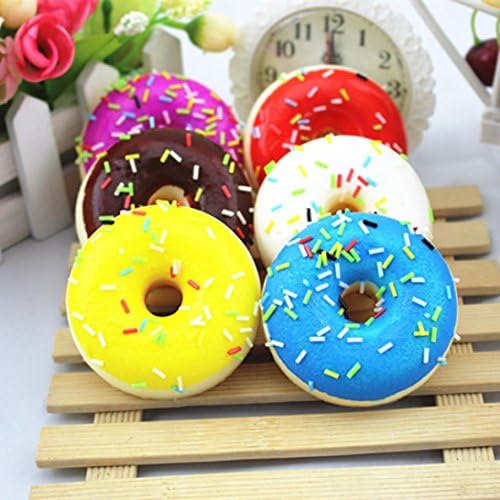 Squeeze Toys, TUDUZ Funny Squishy Squeeze Stress Reliever Soft Colourful Doughnut Scented Slow Rising Toys Collection Cure Gift For Stress And Anxiety Relief, Adhd, Autism, Edc Toys For Kids and Adult (random color)