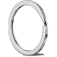 Round Shape Key Ring 25 MM Approx Dia, Flat Chain Metal Split Ring for Organizing Keys (Pack of 4)