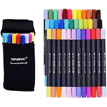 Watercolour Brush Pens Set,SAYEEC Set Of 20 Watercolour Paint Brush Art