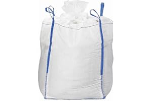 SHOPROM Sacchi Giardinaggio Omologati BigBag 1000 kg in Polipropilene Resistenti e Riutilizzabili per smaltimento Materiali Edili e Agricoli Ideali per Stoccaggio (Chiusura a Caramella, 1 PEZZO)