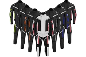 VASTER MOTO Traje de Moto de 2 Piezas, Chaqueta y Pantalones de Moto Impermeables, Chaqueta de Carreras Reflectante para Hombre, con Protector de Motociclismo CE Tank Rainwear (EN-17092)
