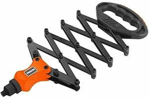 ebuyerfix wokin 32 Inch Lazy Tongue Tong Hand Riveter with 5 Nosepieces Pop Rivet Gun Single Pull Action Riveter Fast Riveting Folding Extending Rivet Gun Suitable for Aluminum Stainless Steel Rivets