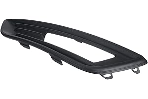 Sitrda Front Bumper Fog Light Lamp Cover Left/Right Grille Cover Trim for Ford Focus Hatchback Estate 2015-2018 (Black) (Left)