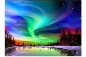 XKQYX 5D DIY Diamond Art Painting Kit Completo, Pittura Diamante 5d Fai da Te, Strass Ricamo a Punto Croce Pittura di Diamanti con Numeri, Decorazione per Casa Pareti - Aurora