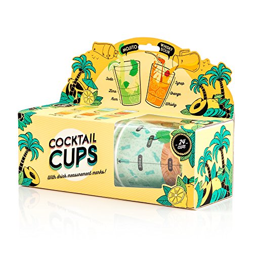 Suck UK Cocktail Paper (24 Cups), Multicolour, 11.2 x 9 x 9 cm