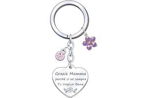 ZYMGUO Regalo Mamma Portachiavi festa della mamma Regali Mamma Gioielli Regali Festa della Mamma,Regali Mamma Compleanno,regali di famiglia Regalo Natale