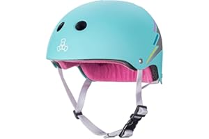 Triple Eight Unisex-Erwachsene Sweatsaver Helm – Zertifiziert Fahrrad-und Skateboardhelm, Blaugrünes Hologramm, Small/Medium