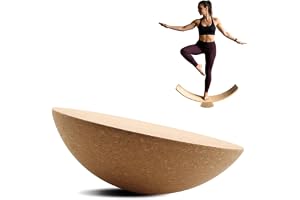 SGZIOO Balansbräda Halvkula, Kork Halvkula Balansbräda, Ø 15 cm Korkhalvkula av massivt kork för yoga, fitness, boardsport surfning, naturmaterial eko