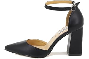 QUEEN HELENA Décolleté Scarpe con Tacco Medio Eleganti a Punta Chiusa con Cinturino Donna ZM6045