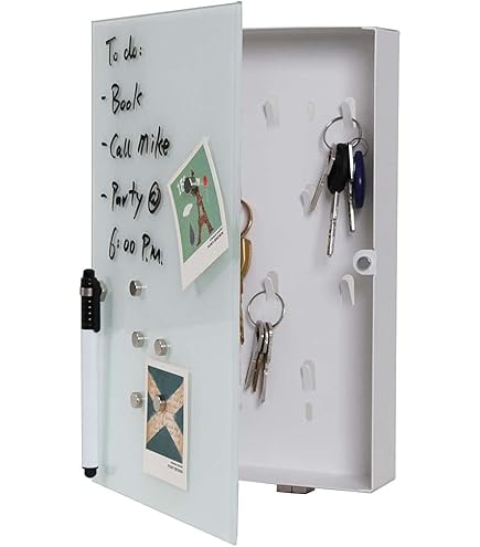 Armadietto Portachiavi LEOMAR - 100 Ganci, Lamiera D'Acciaio, Chiusura A Chiave, 6x35x52 Cm - Foto 2