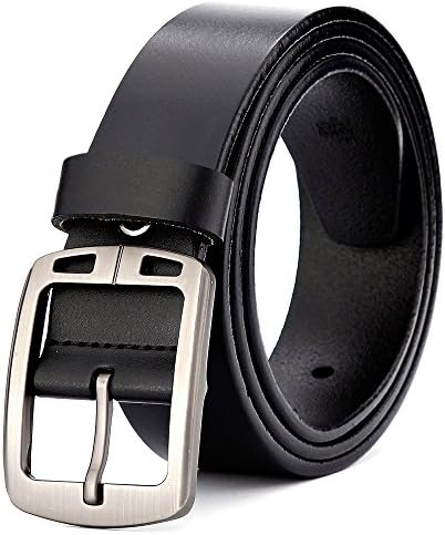 XIANGUO Men's Pin Buckle Casual Genuine Leather Jeans Belt