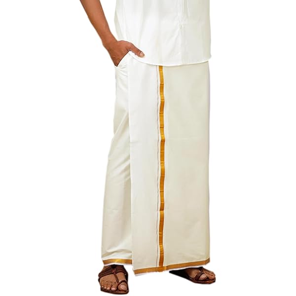 Buy PRAKASAM COTTON COTTON men's Velcro pocket dhoti (Moon) Online at Best Prices in India