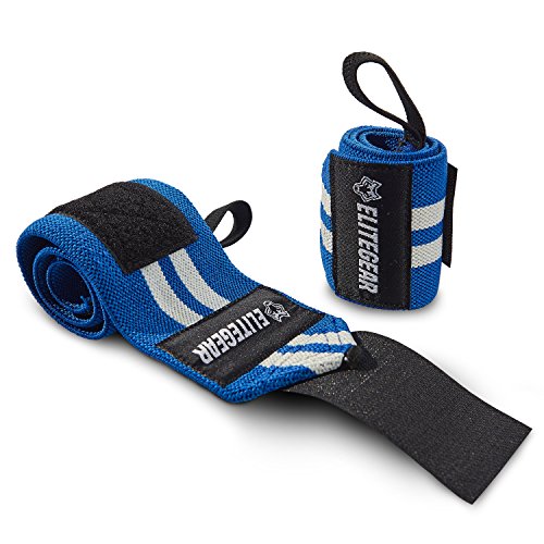 Handgelenkbandage (2er Set) mit 45cm Länge – EINFÜHRUNGSPREIS – Profi-Bandagen für Kraftsport, Fitness-Training, Bodybuilding & CrossFit – Premium Wrist Wraps – geeignet für Männer & Frauen - 2