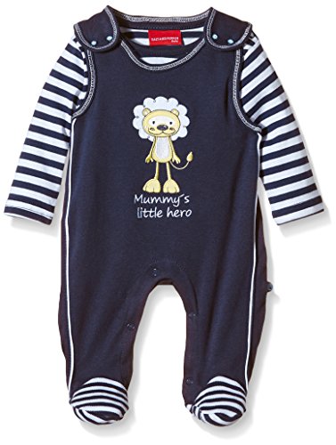 SALT AND PEPPER Baby Boys Crew Neck Long Sleeve Footies -  Blue - 0-3 Months