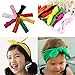 OurWarm Baby Hair Band Lovely Bunny Ear Baby Headbands Cotton Scarf Hair Bow Elastic Knot Rabbit Hair Bands 8pcs/lot