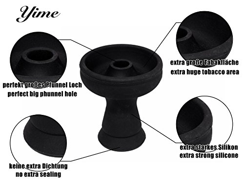 Shisha Smokebox Set incl. 3 Kammern Silikonkopf I von YIME I Shisha Kopf - 3